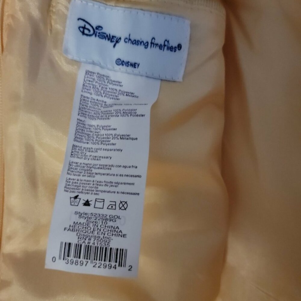 DISNEY COSTUME BEAUTY Limited Edition CHASING FIREFLIES - EXCLUSIVE BELLE DRESS - Picture 3 of 6